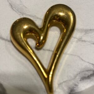 Monet Gold Heart Brooch